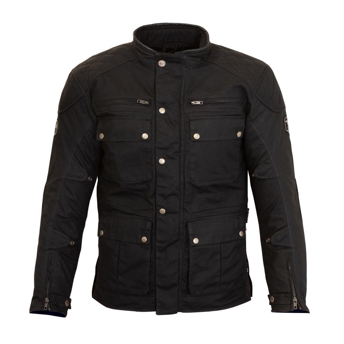 BSA Empire Waxed Cotton Road Jacket Black - Image 1