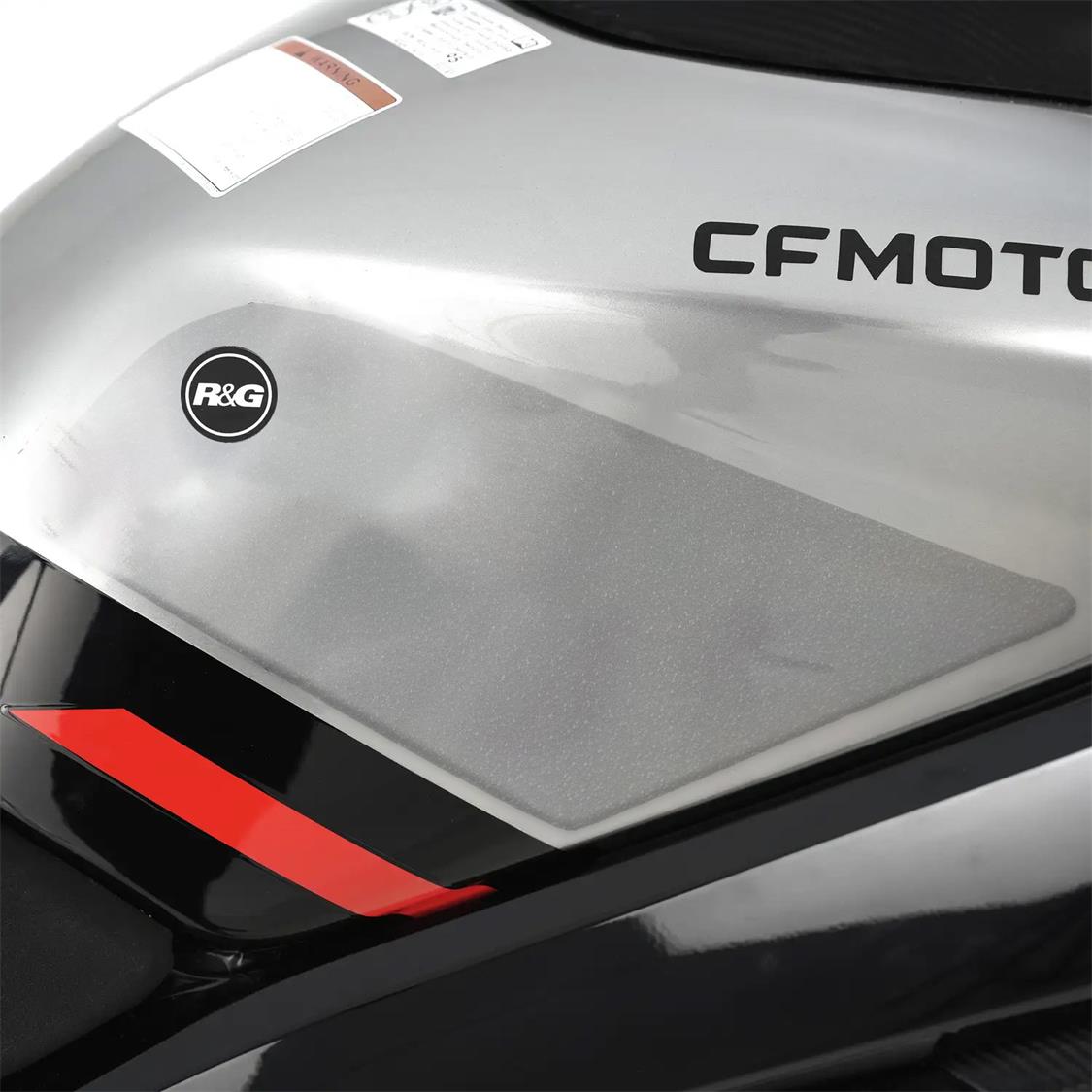 R&G Tank Traction Grips for CFMoto 450SS/SR 23- Clear R&G - Image 1