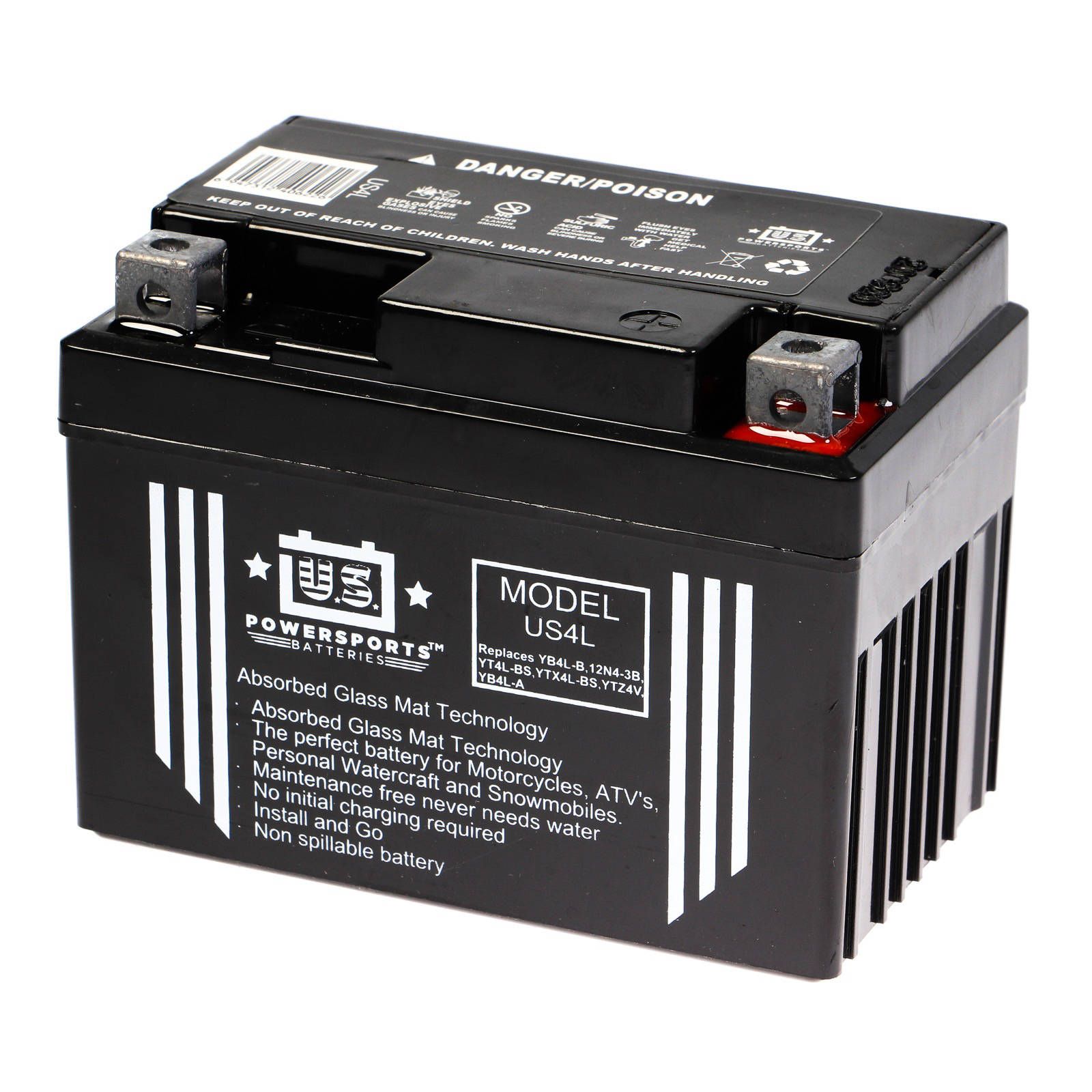 USPS AGM BATTERY US4L-BS YB4L-B *10 - Image 1