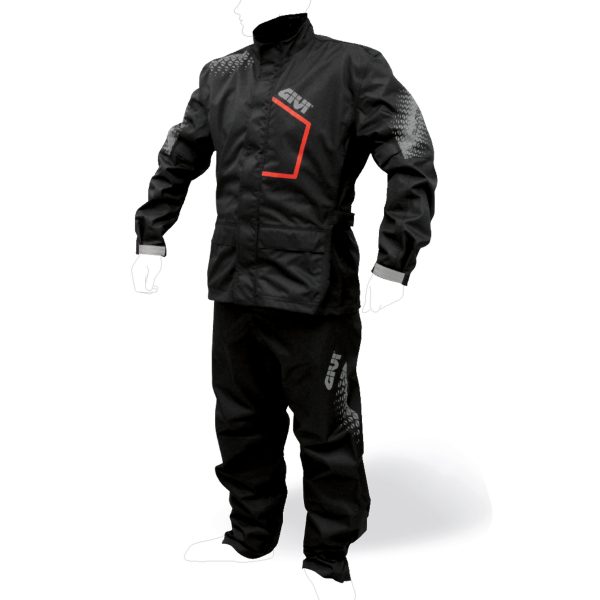 RAIN SUIT TWO PIECE BLACK X-LARGE - Image 1