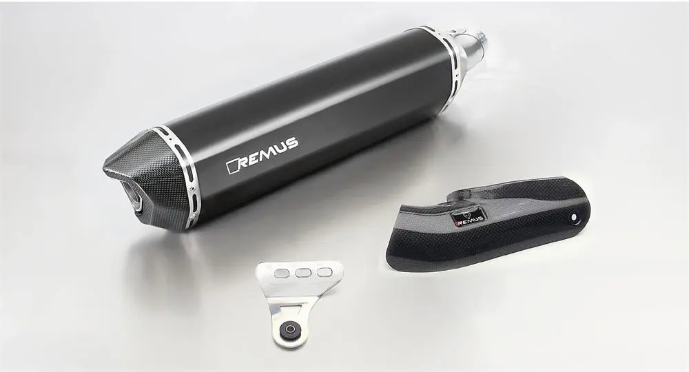 SLIP-ON MUFFLER BLK HAWK S/STEEL BLACK BMW F700/800 GS 17-
