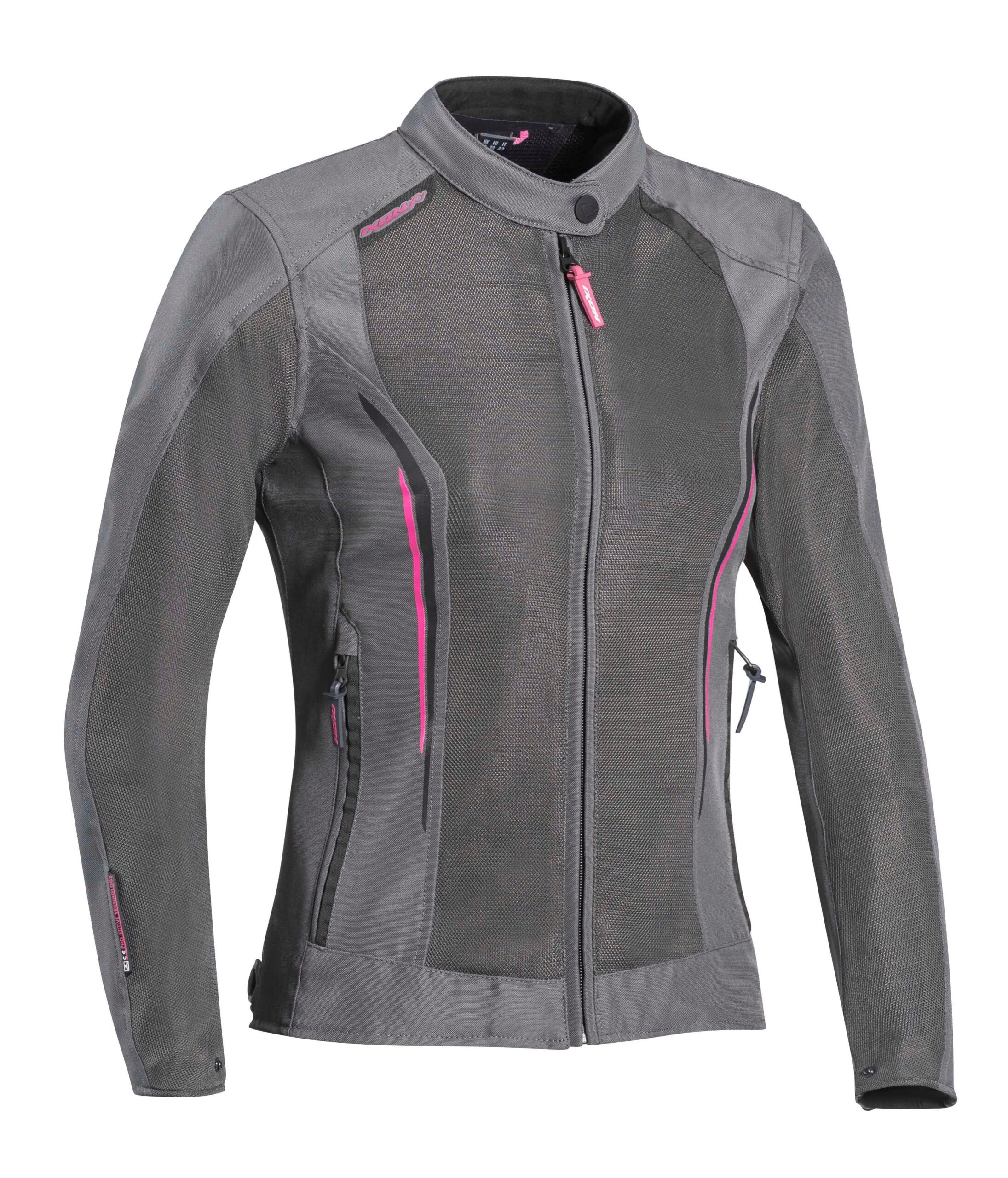 IXON COOL AIR LADY TEXTILE JKT GRY/PINK MD - Image 1