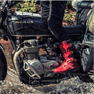 CONTINENTAL PREMIUM LEATHER TOURING BOOTS RED 42 - Image 7