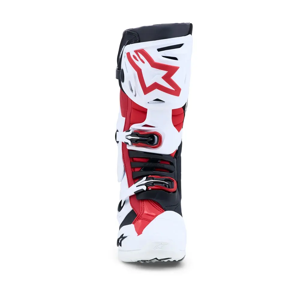 Tech-10 MX Boots White/Black/Bright Red 12