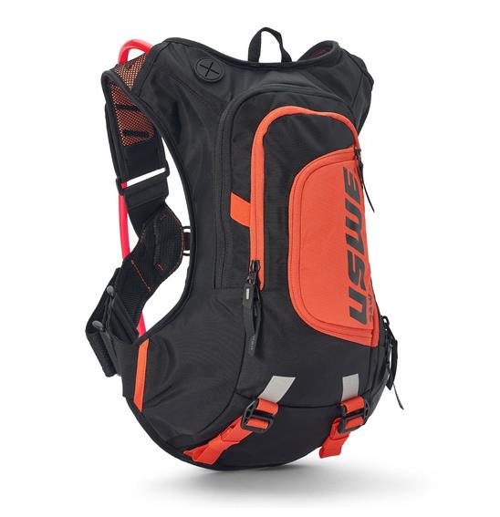 USWE Raw Dirt Biking Hydration Pack Black / Factory Orange 8L - Image 1