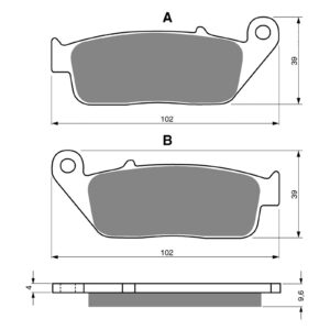 BRAKE PADS GOLDFREN SINTERED SPORTS GF014 - S3 ( PH48 ) - Image 1