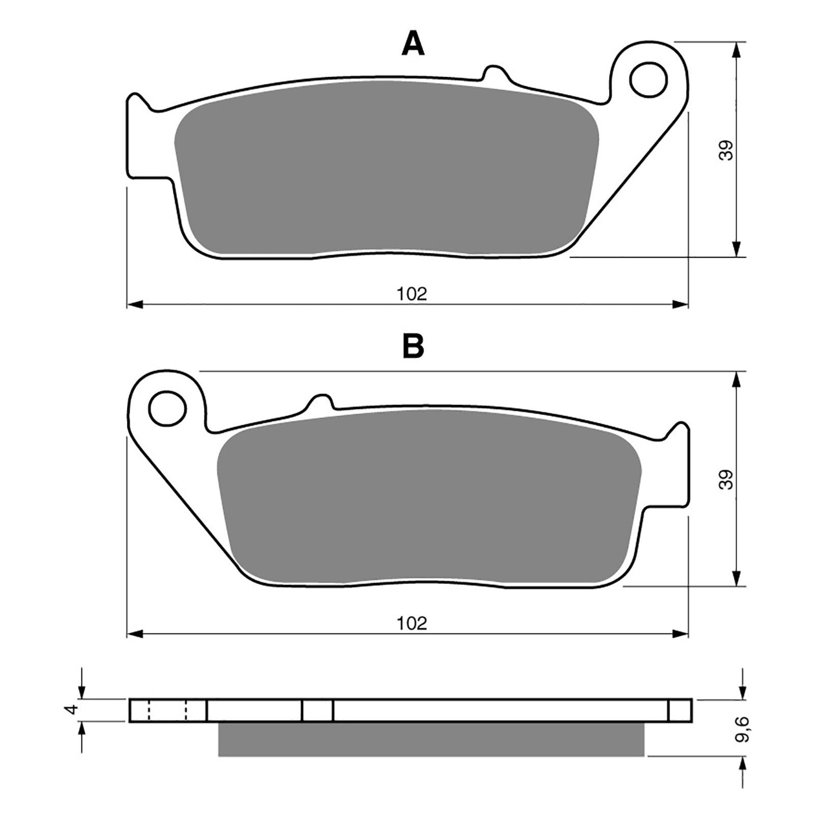 BRAKE PADS GOLDFREN SINTERED SPORTS GF014 - S3 ( PH48 ) - Image 1