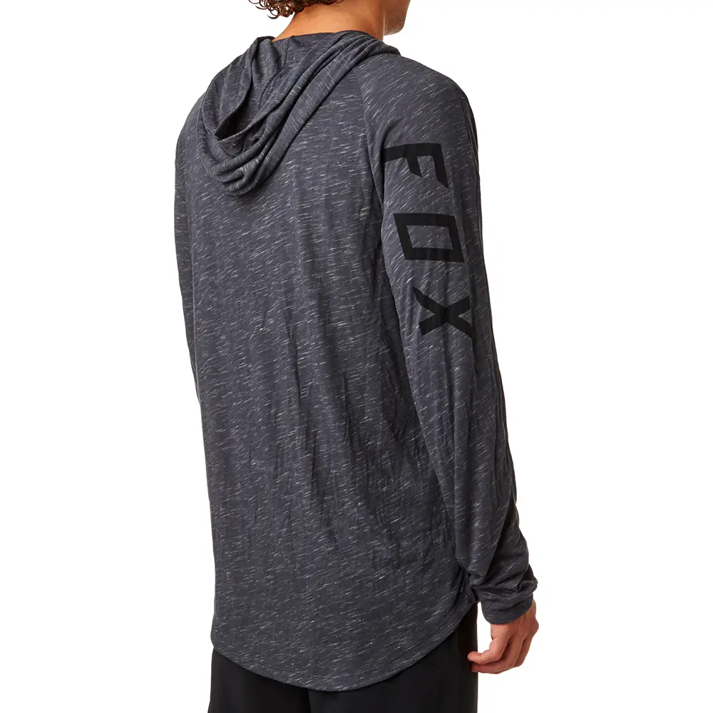 Hoodie Fox Moth Charcoal Heather