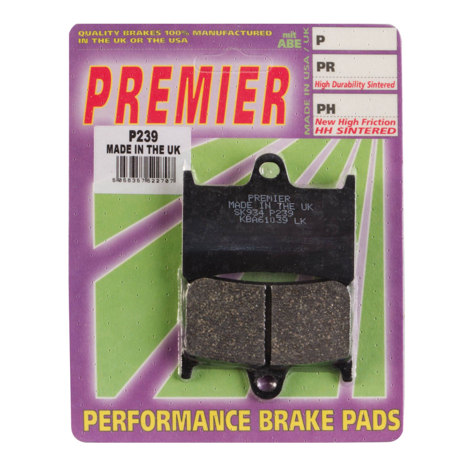 PREMIER BRAKE PADS P239 - YAM - Image 1