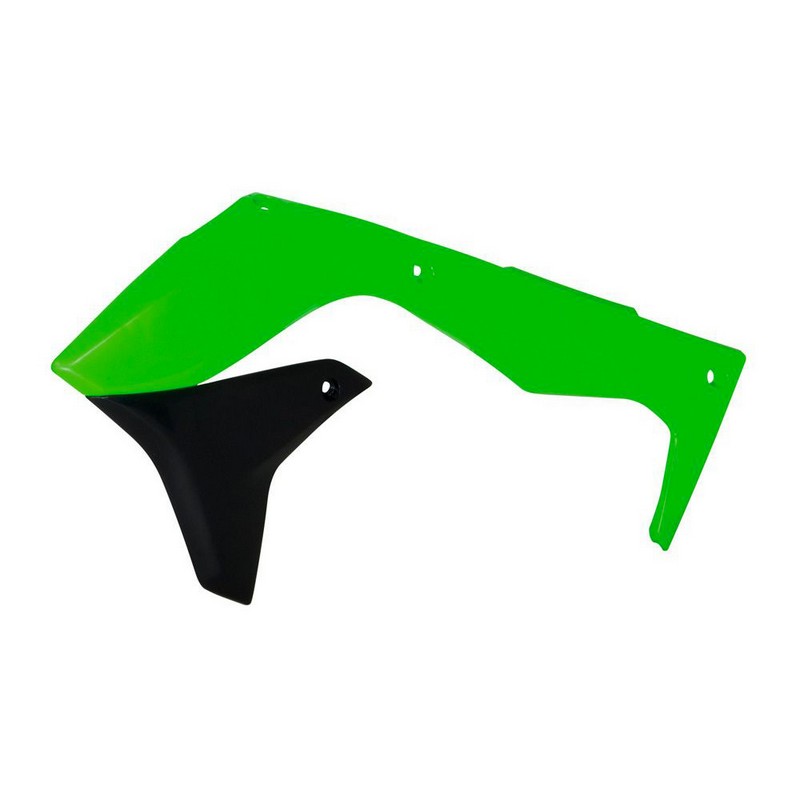 RADIATOR SHROUDS RTECH KX450F 16-18 FLURO GREEN BLACK - Image 1