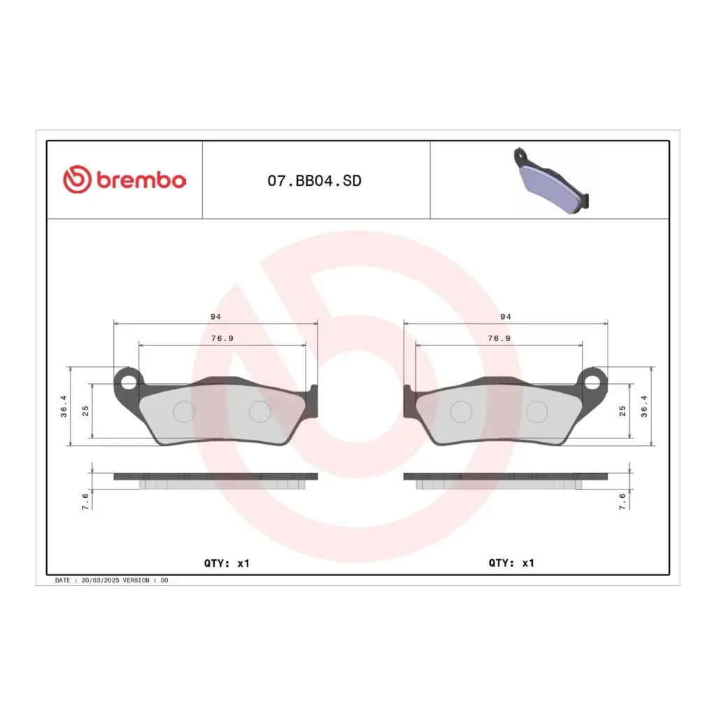Brembo Brake Pad - Sintered Enduro