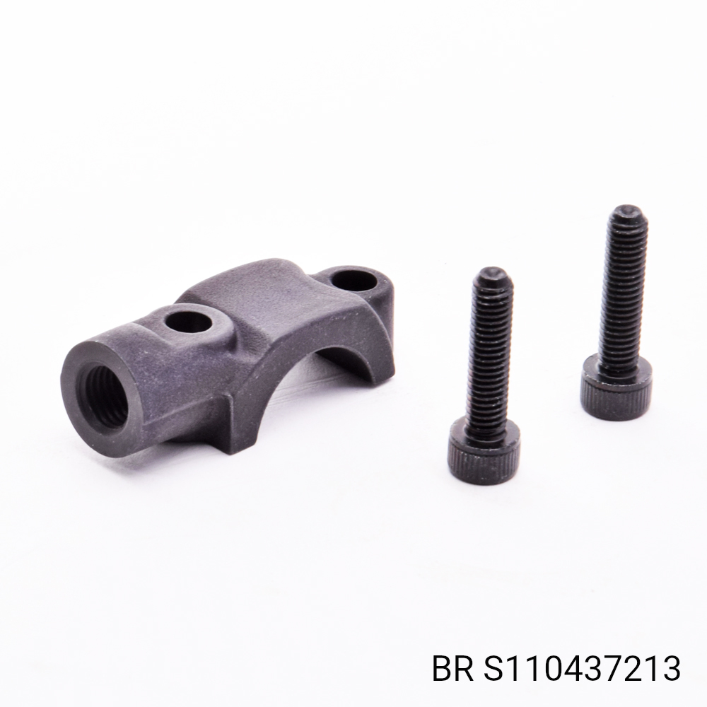 VERTICAL MASTER CYLINDER CLAMP BLACK MIRROR MOUNT 10mm RH THREAD - Image 1