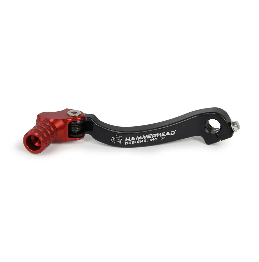 GEAR LEVER HAMMERHEAD WITH CUSTOMIZABLE KNURLED TIP BMW R1200GS 03-12 RED