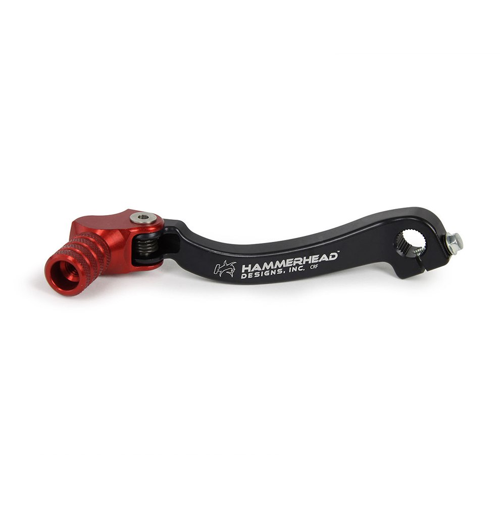 GEAR LEVER HAMMERHEAD WITH CUSTOMIZABLE KNURLED TIP BMW R1200GS 03-12 RED - Image 1