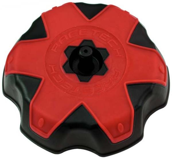 FUEL CAP RTECH YAMAHA YZ125 YZ250 98-21 YZ250F YZ450F 98-13 RMZ250 04-06 KX450F 06-15 BLACK RED - Image 1