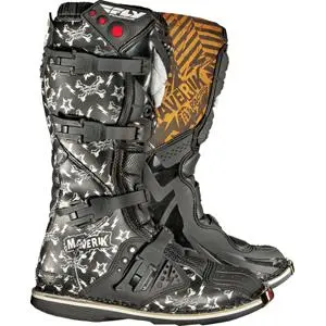 Motocross Boots Fly Youth Maverik Bones Black