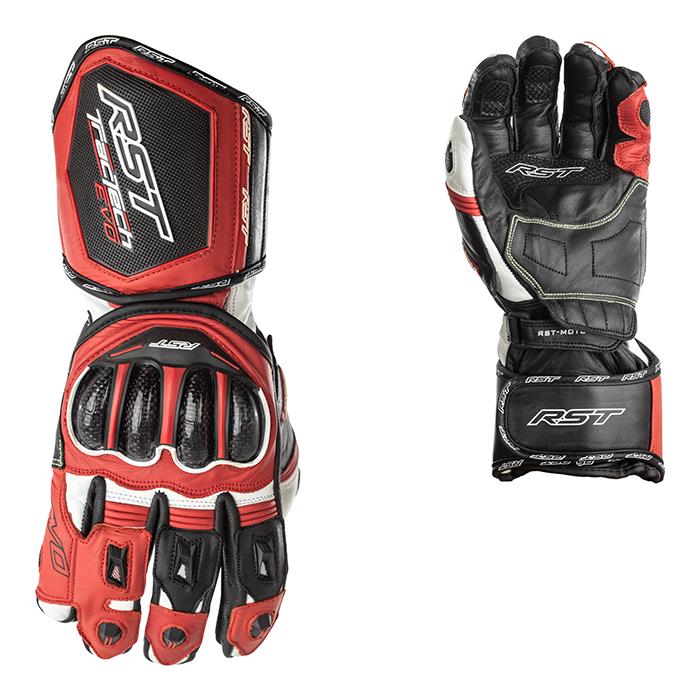Road Gloves RST Tractech EVO Leather Black/Red - Image 2