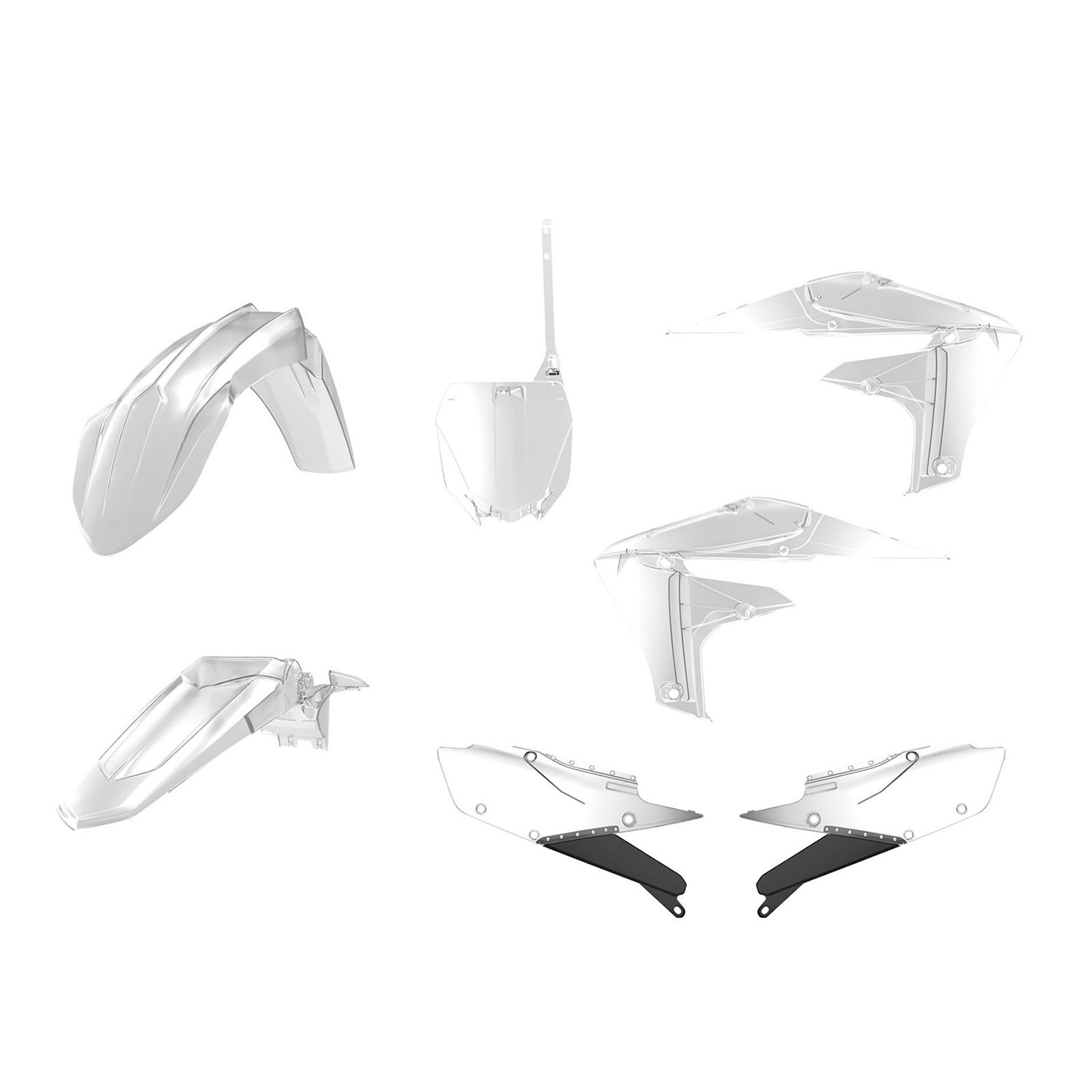 POLISPORT MX KIT YAM YZ250F 19-21 YZ450F 18-21 CLEAR - Image 1