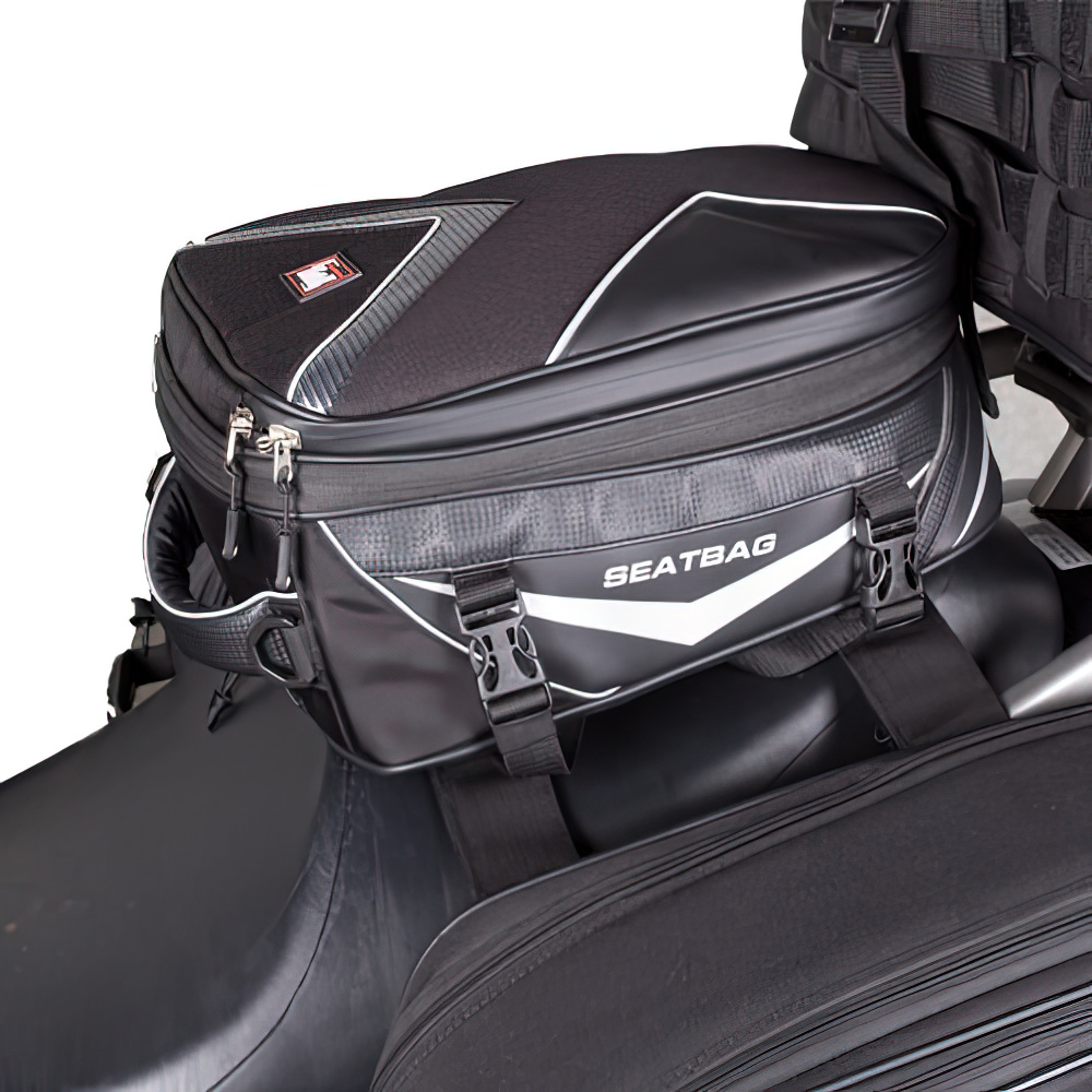 Motodry Platium Rear Seat Bag 27L Expandable Black - Image 1