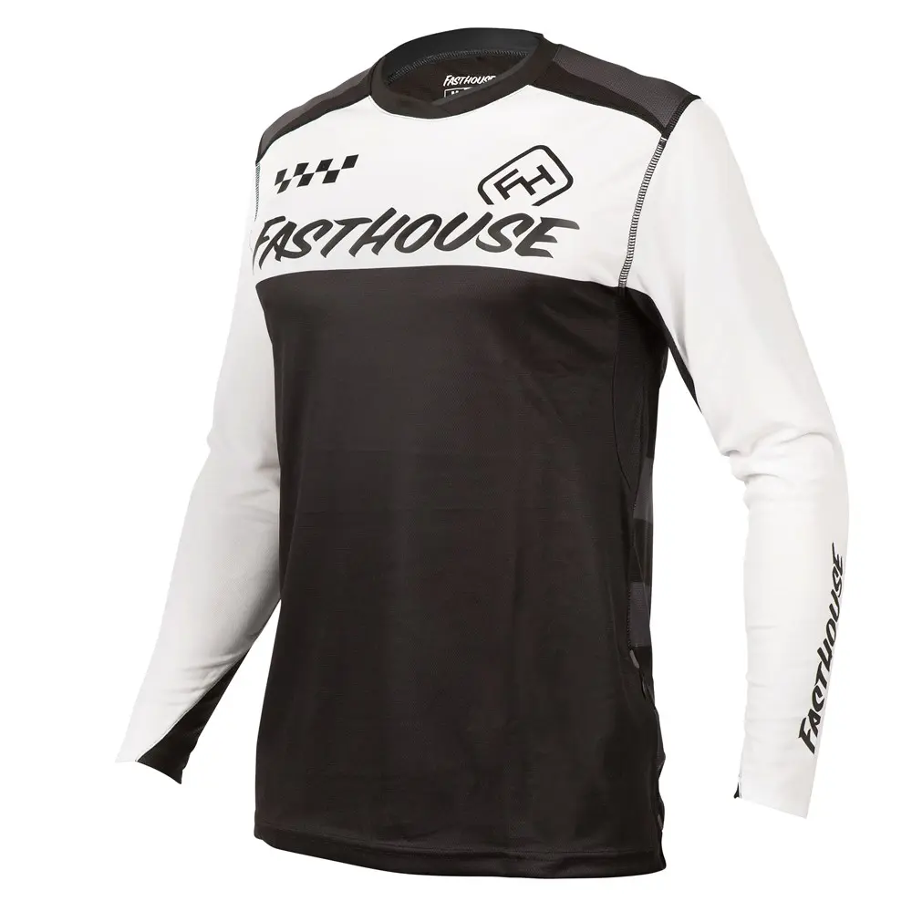 Fasthouse Alloy Block Long Sleeve Jersey White/Black