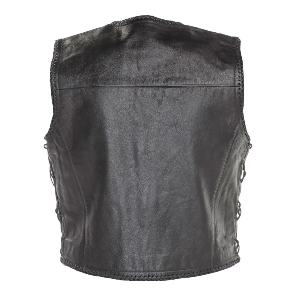 Richa Gilet Sadic Leather Vest with Laces - Black - 12XL / EU76 / 66"