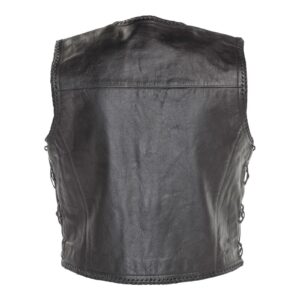 Richa Gilet Sadic Leather Vest with Laces - Black - 12XL / EU76 / 66" - Image 2