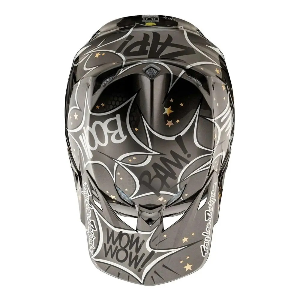 Troy Lee Designs SE5 ECE Carbon Cosmic Explosion Motocross Helmet Grey