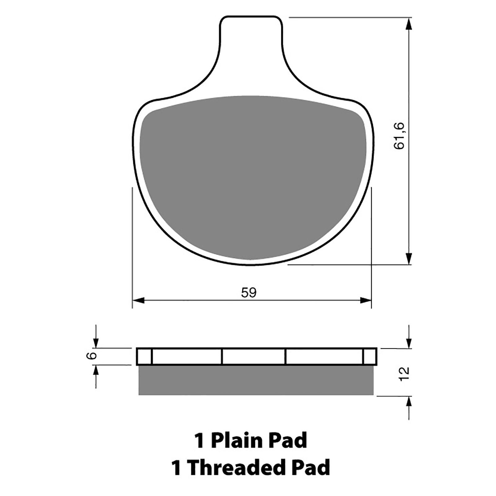 BRAKE PADS GOLDFREN SINTERED SPORTS GF057 - S3 ( PH74 ) - Image 1