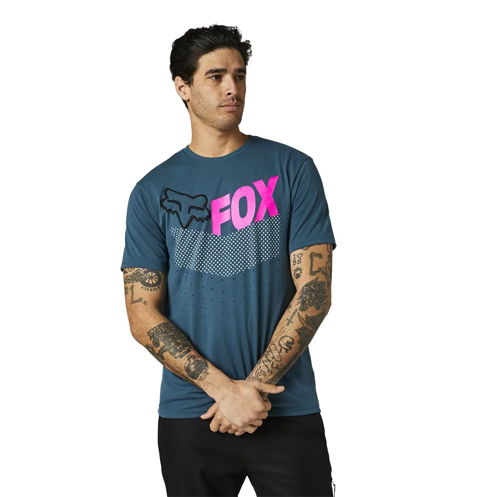 Fox Trice Tech Slate Blue Tee