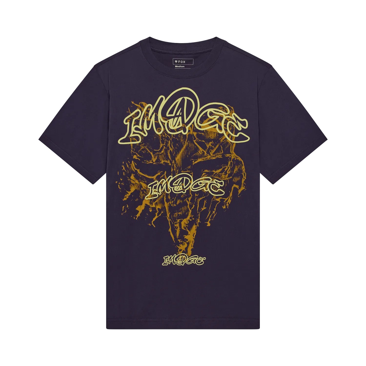 Fox Image Print Midweight Tee Plum Perfect - Image 2
