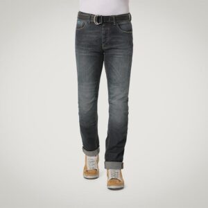 CAFE RACER JEANS WITH BELT MID BLUE 34 - Image 5