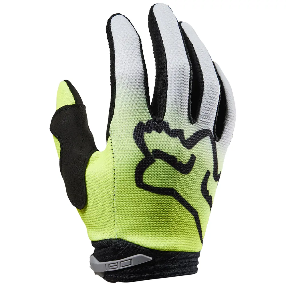 Fox 180 Toxsyk Motocross Gloves Youth Flo Yellow