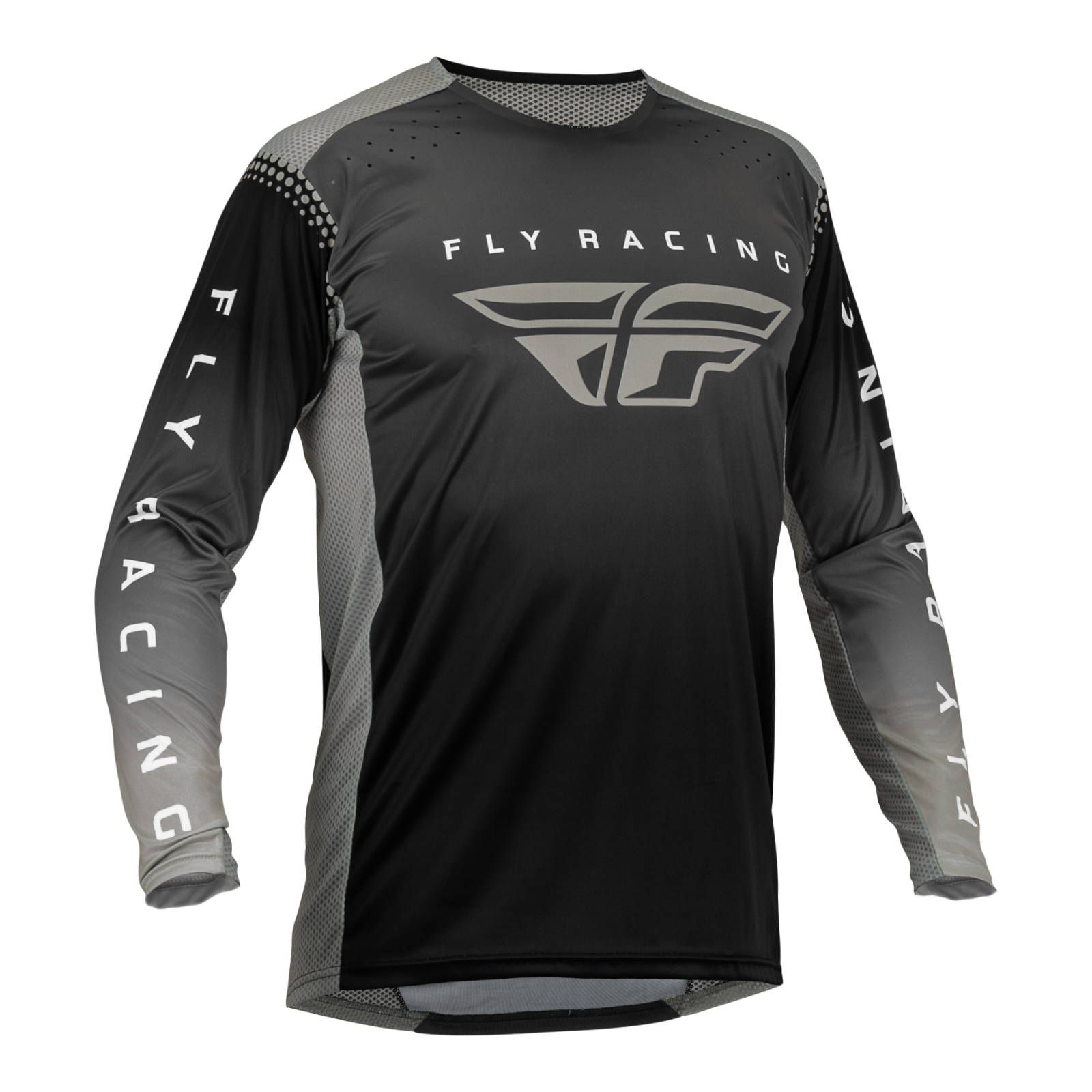 Fly Lite Motocross Jeresy Youth Black/Grey - Image 1