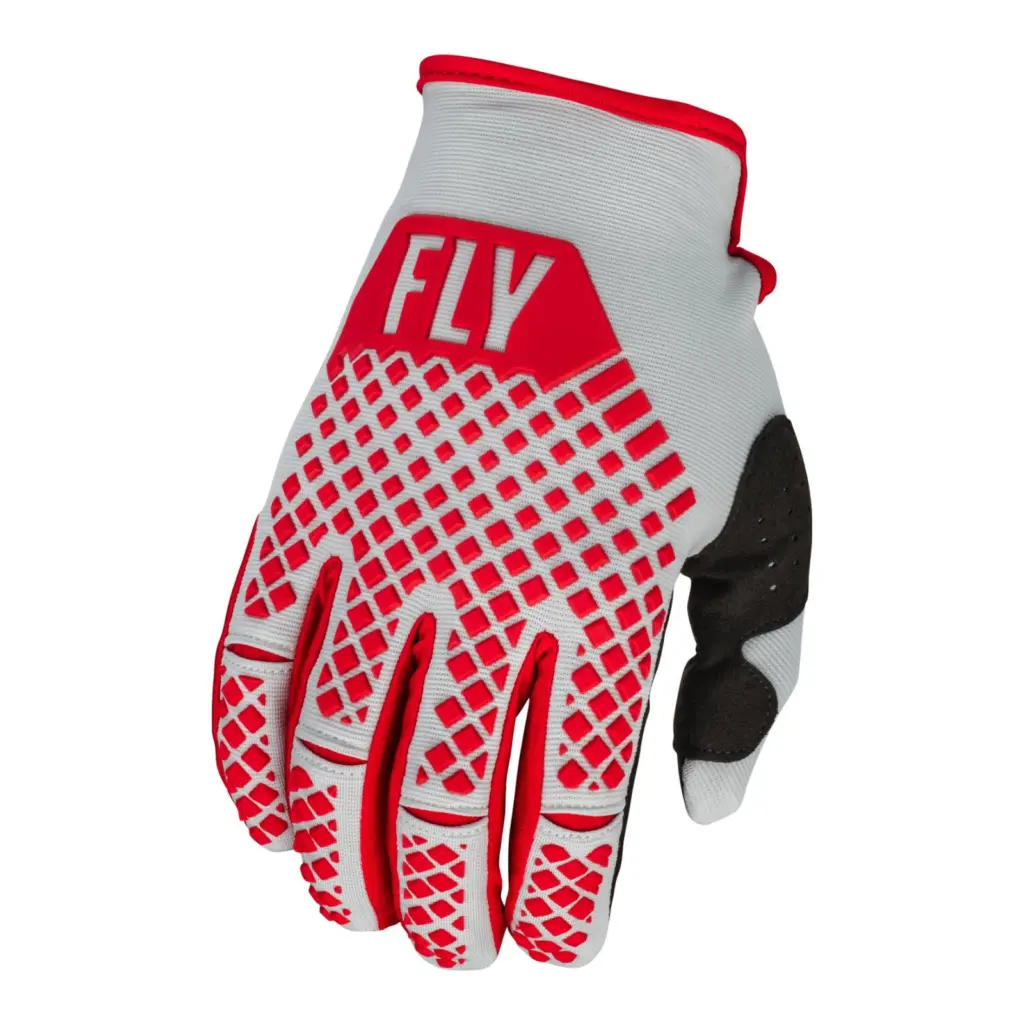 Fly Kinetic Motocross Gloves Red/Grey