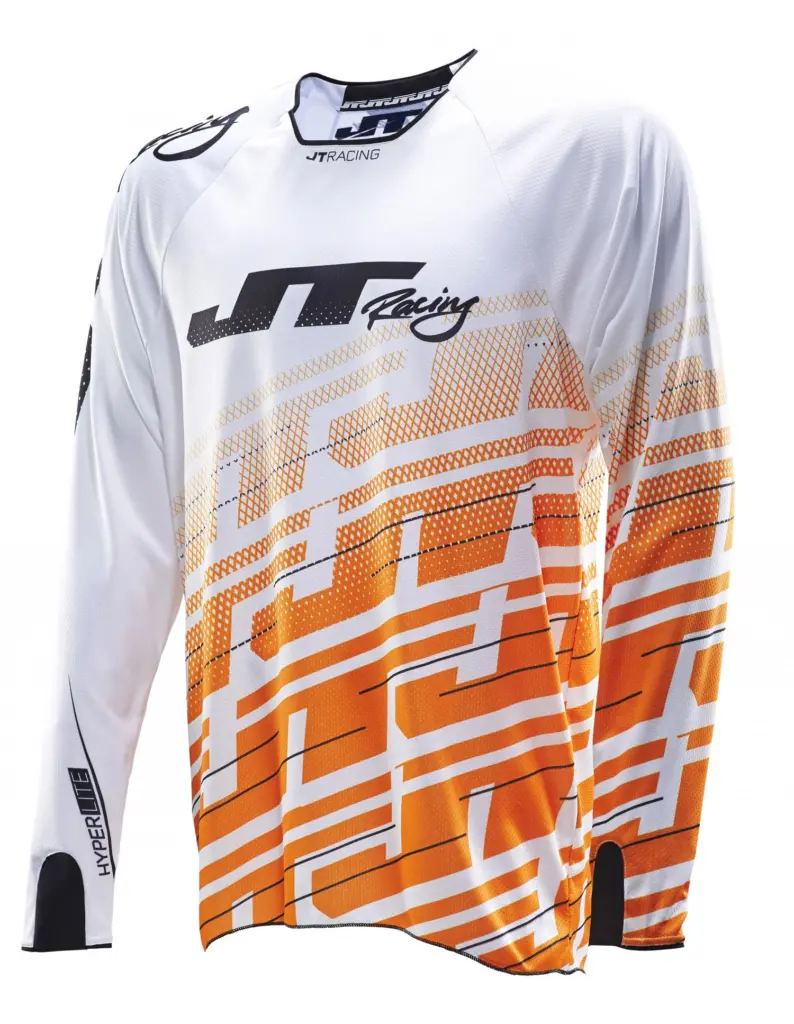 Motocross Jersey JT Racing 2014 Hyperlite Echo White/Orange/Black