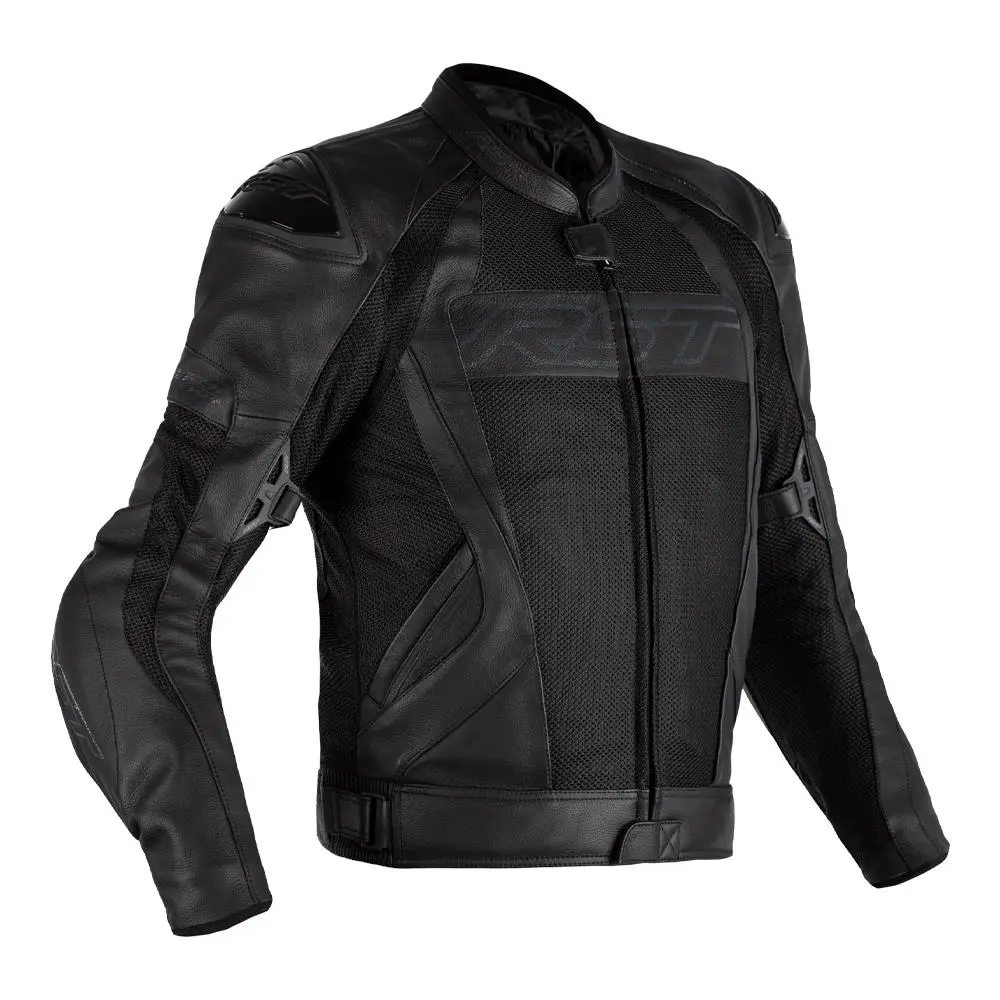 RST Tractech EVO 4 Mesh CE Leather Road Jacket Black