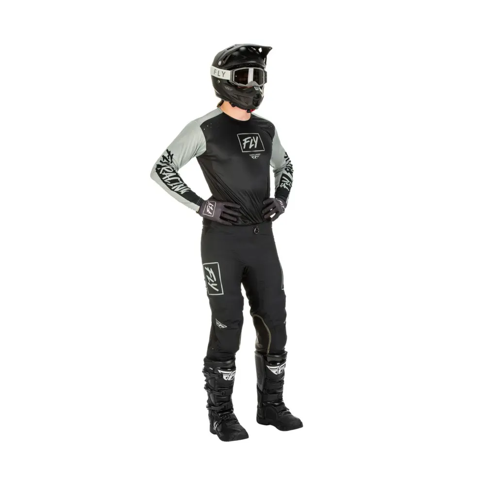 Fly Lite Hydrogen Black/Grey Motocross Pants