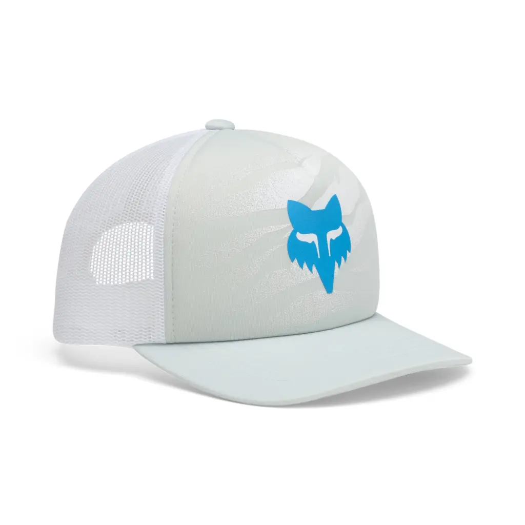 Fox Rooted Mesh Trucker Hat Light Grey