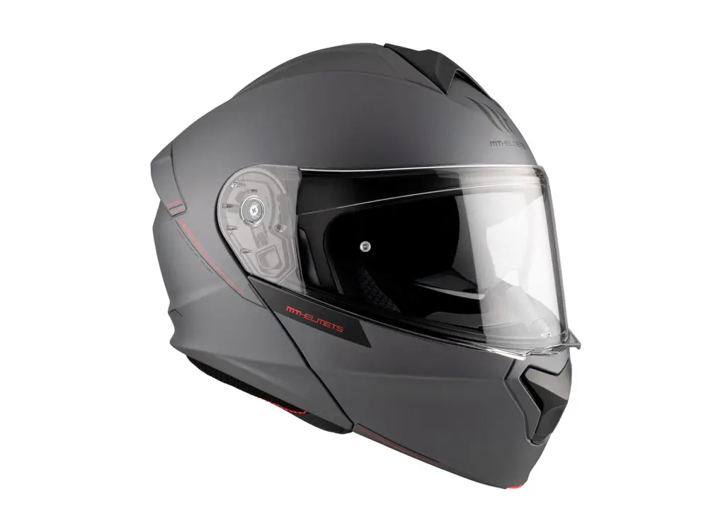 MT Genesis SV Flipfront Helmet Gloss Grey