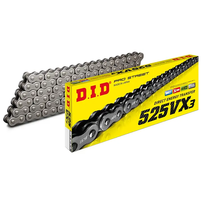 520VX3 x 100FB FJ X'Ring Solid Bush DID chain w/clip