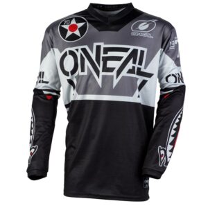Oneal Element Warhawk Youth Black/Grey Motocross Jersey - Image 1