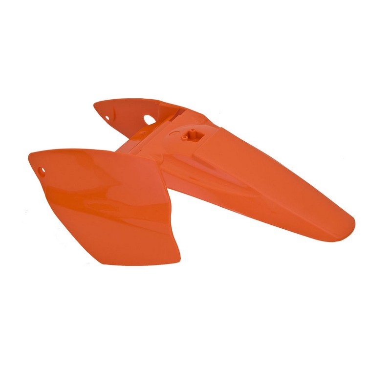 REAR FENDER RTECH  WITH SIDEPANELS KTM 65SX 02-08 ORANGE - Image 1