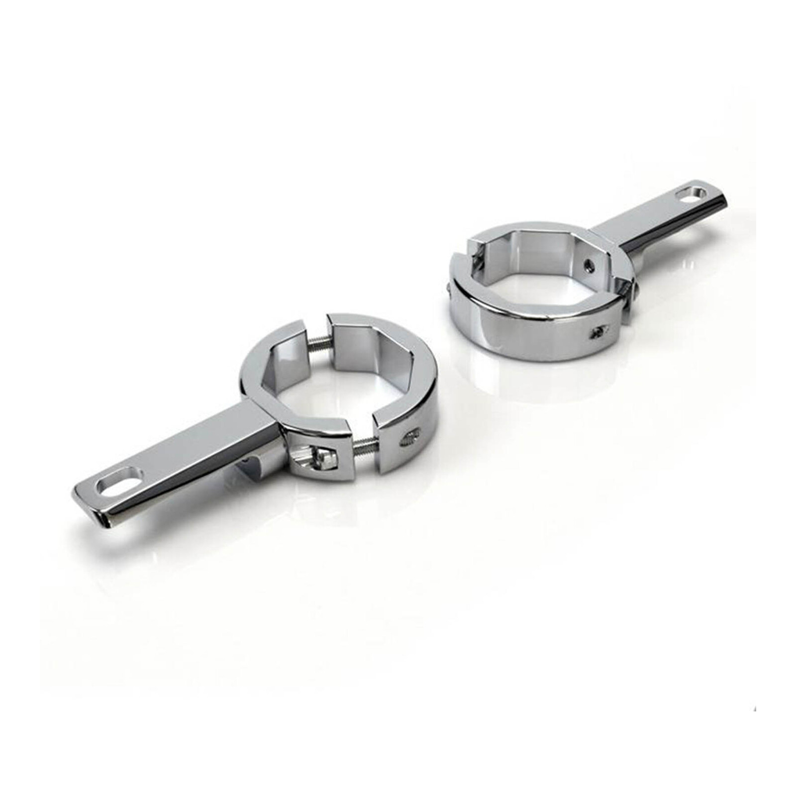 Denali Conv Fork Tube Light Mount/ 39-49mm Diametre Tubes - Chrome - Image 1