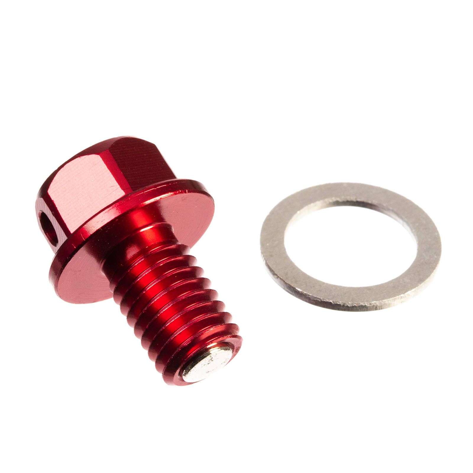 WHITES MAGNETIC SUMP PLUG RED M10 x 15 - P1.5 - Image 1