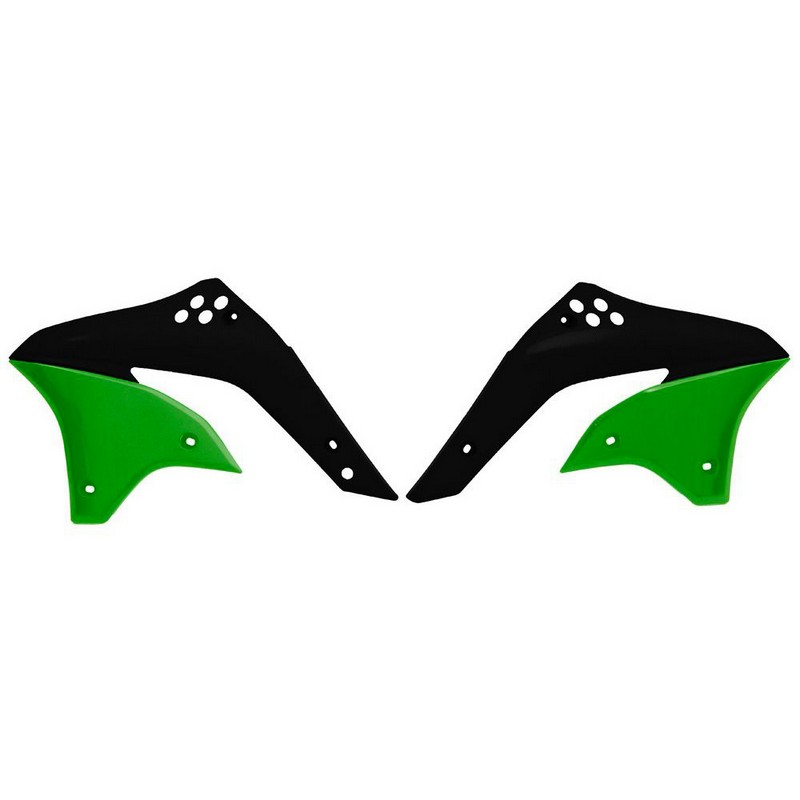 RADIATOR SHROUDS  RTECH KX450F 06-08 BLACK GREEN - Image 1