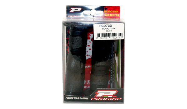 *Scooter Black/Red grips Progrip 22/25mm 125mm             [C] - Image 5