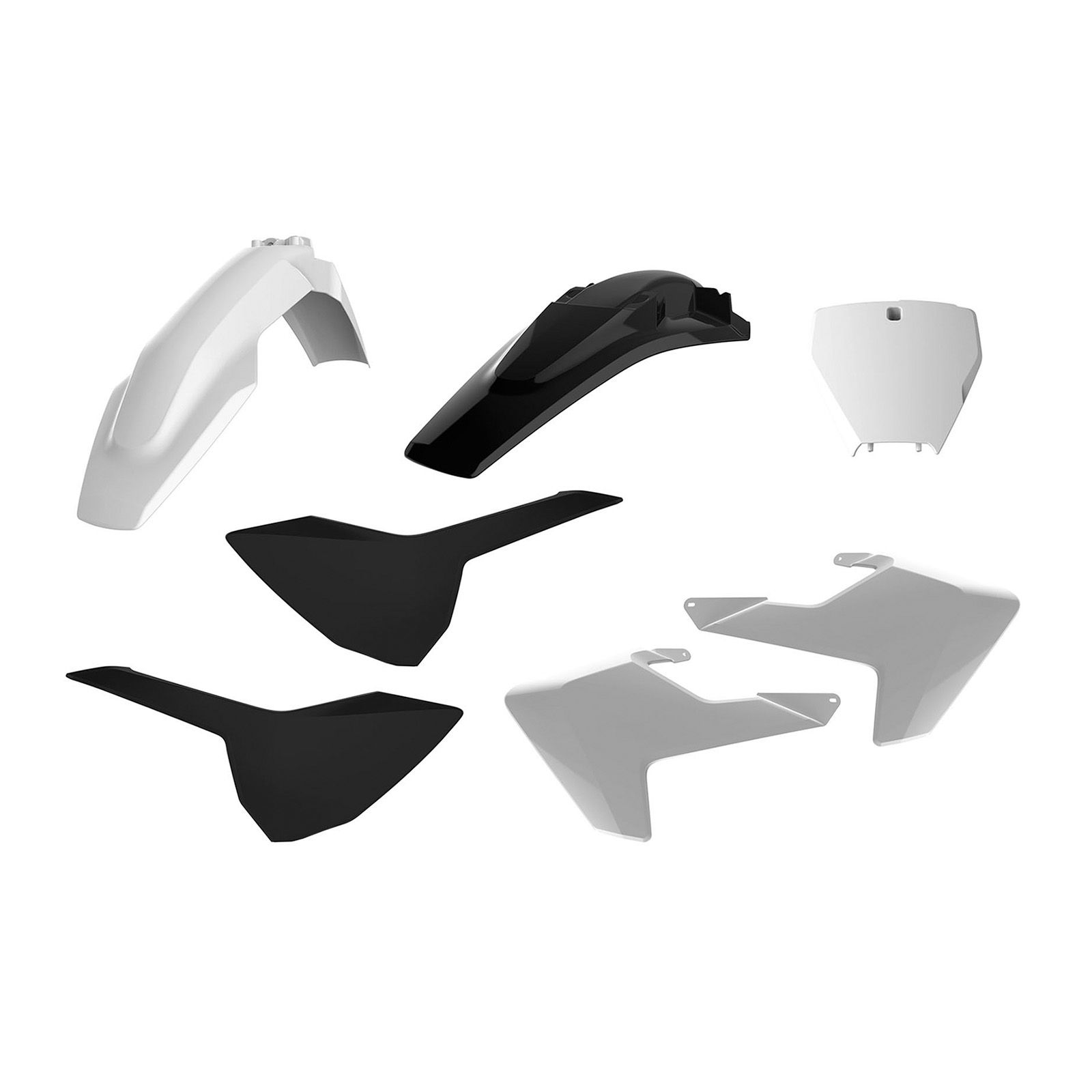 POLISPORT KIT HUSQ TC125/250 FC250/350/450 16-18 WHT/BLK - Image 1