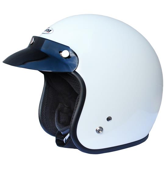 Jetpro 2 Low Rider Open Face Helmet White - Image 1