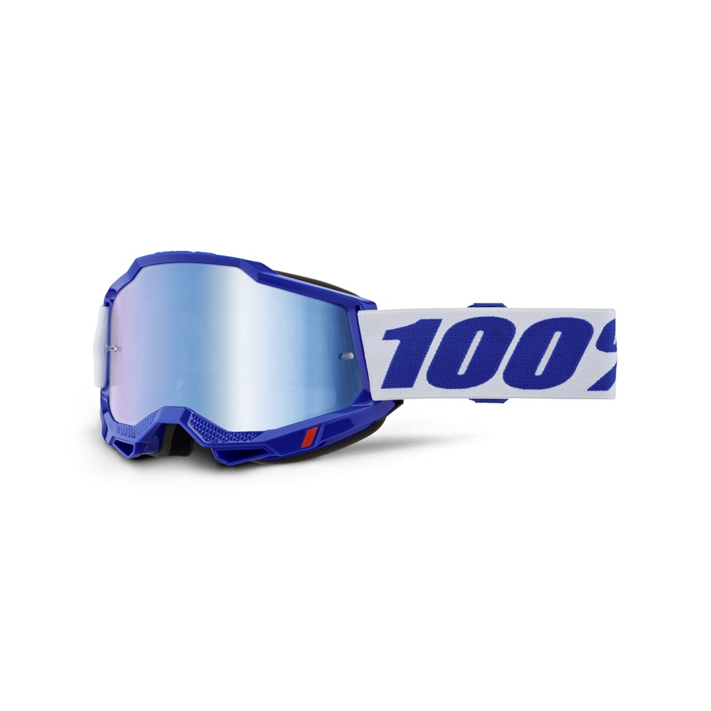 100% Accuri 2 Motocross Goggles Blue - Mirror Blue Lens - Image 1