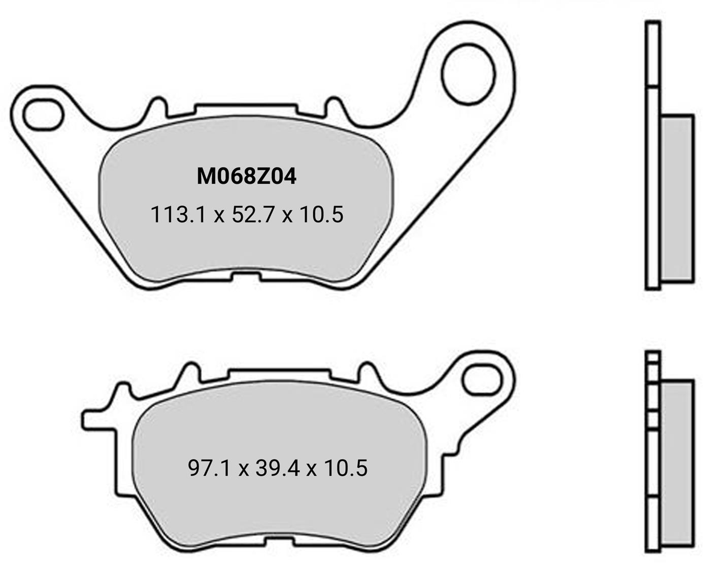 BRAKE PADS FRONT Z04 RACE ONLY YAMAHA R3 '15->- 107A48606 - 07YA52 - Image 1
